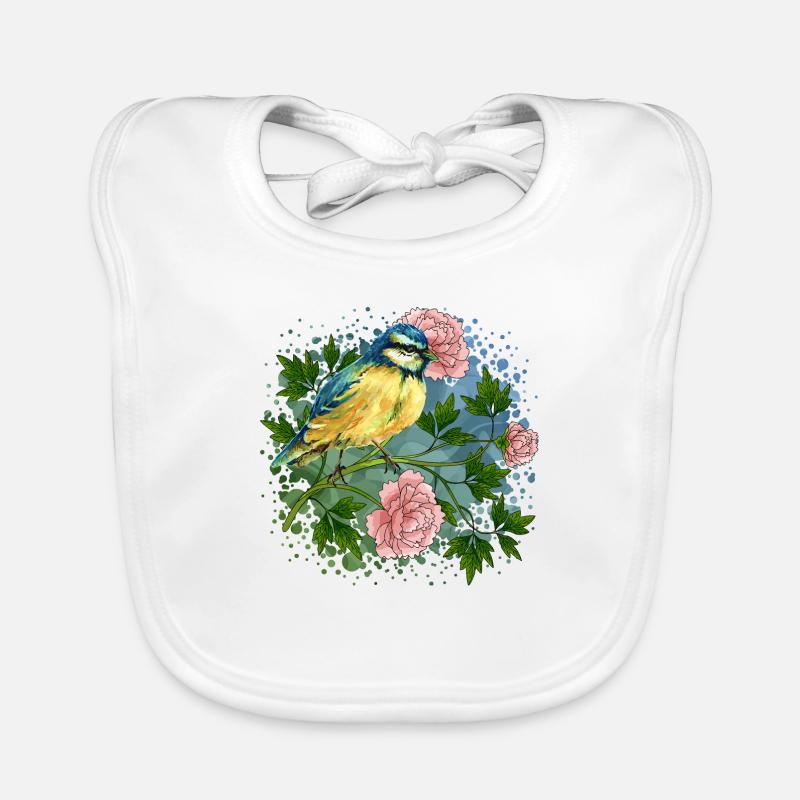 Bunter Vogel Baby Bio-Lätzchen