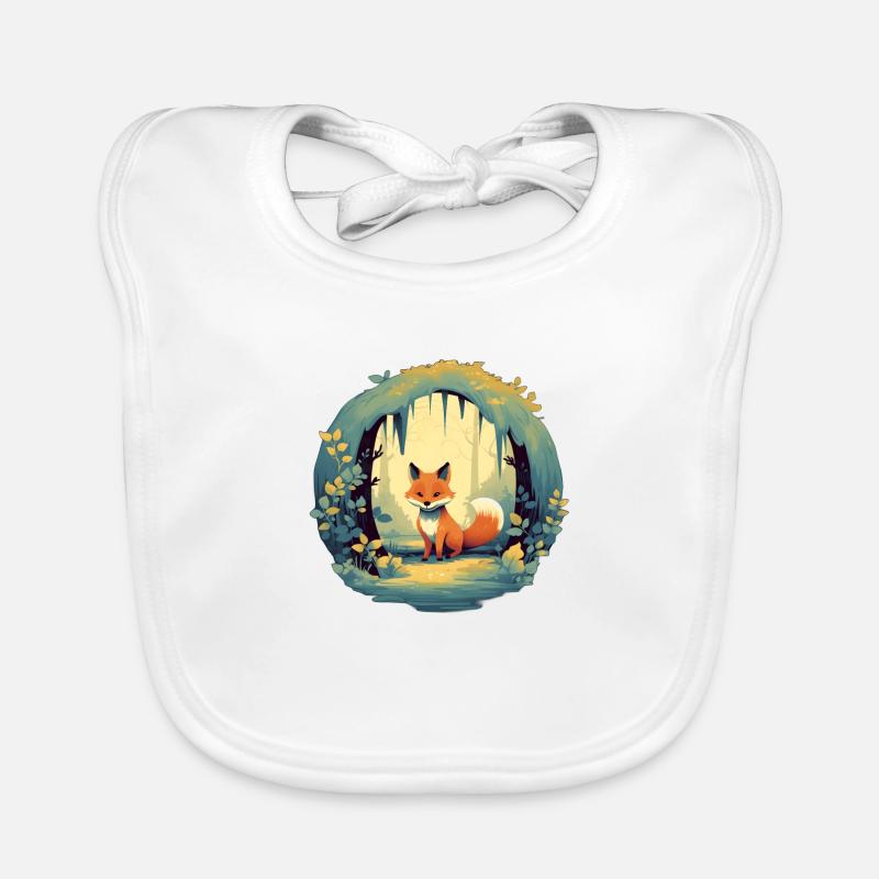 Fairy-tale forest fox Organic Baby Bibs