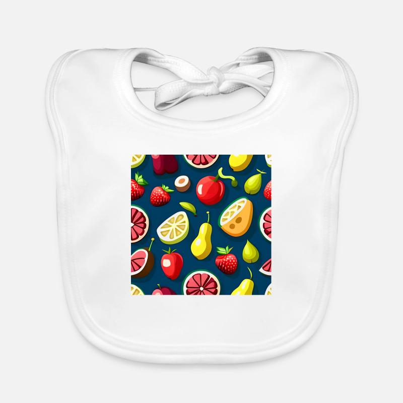 Fruit Medley Delight Pattern Organic Baby Bibs