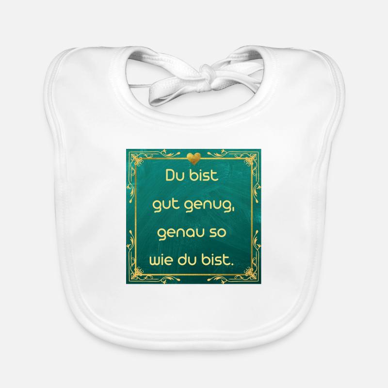Positiver Spruch Baby Bio-Lätzchen