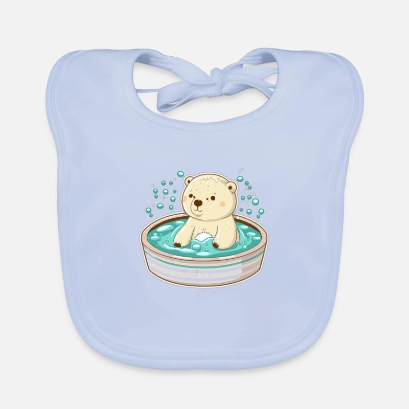 Entspannender Eisbär Baby Bio-Lätzchen