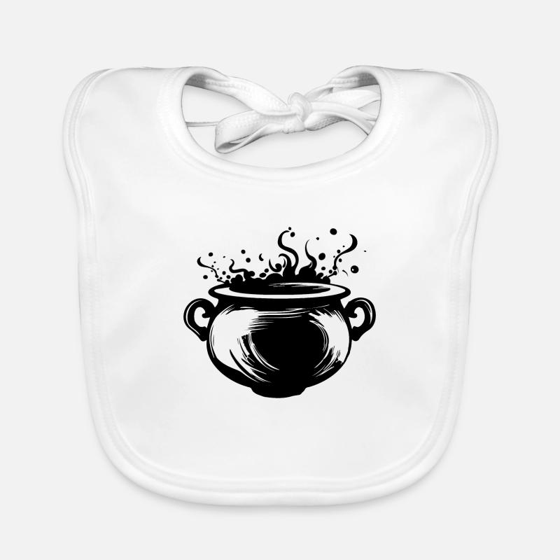Cauldron Magical Witch Halloween Organic Baby Bibs