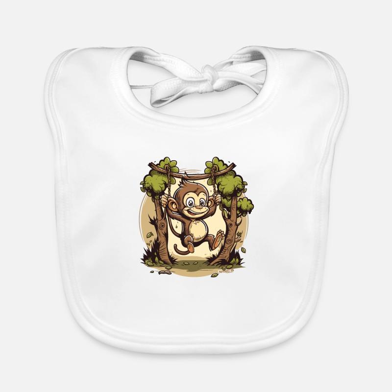 Swinging Monkey Organic Baby Bibs
