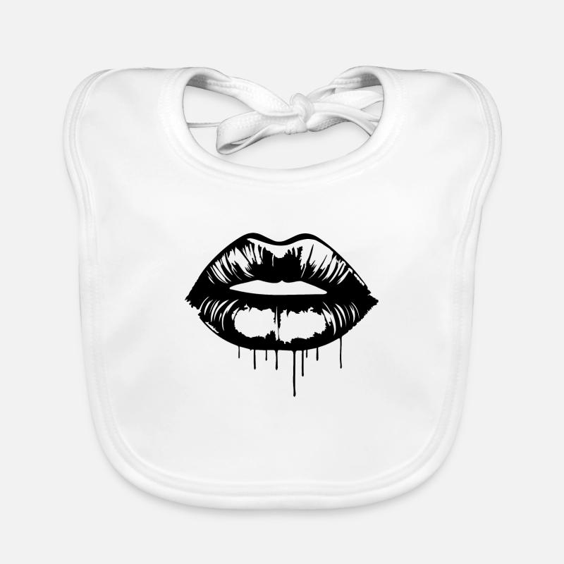 Lèvres, bouche, baisers lèvres Bavoir bio Bébé