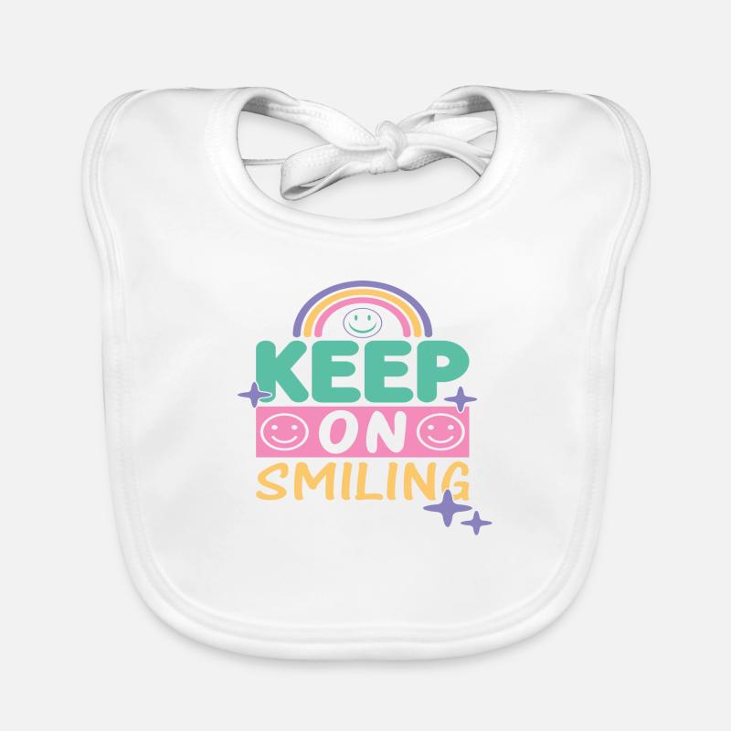 Keep On Smiling Organic Baby Bibs