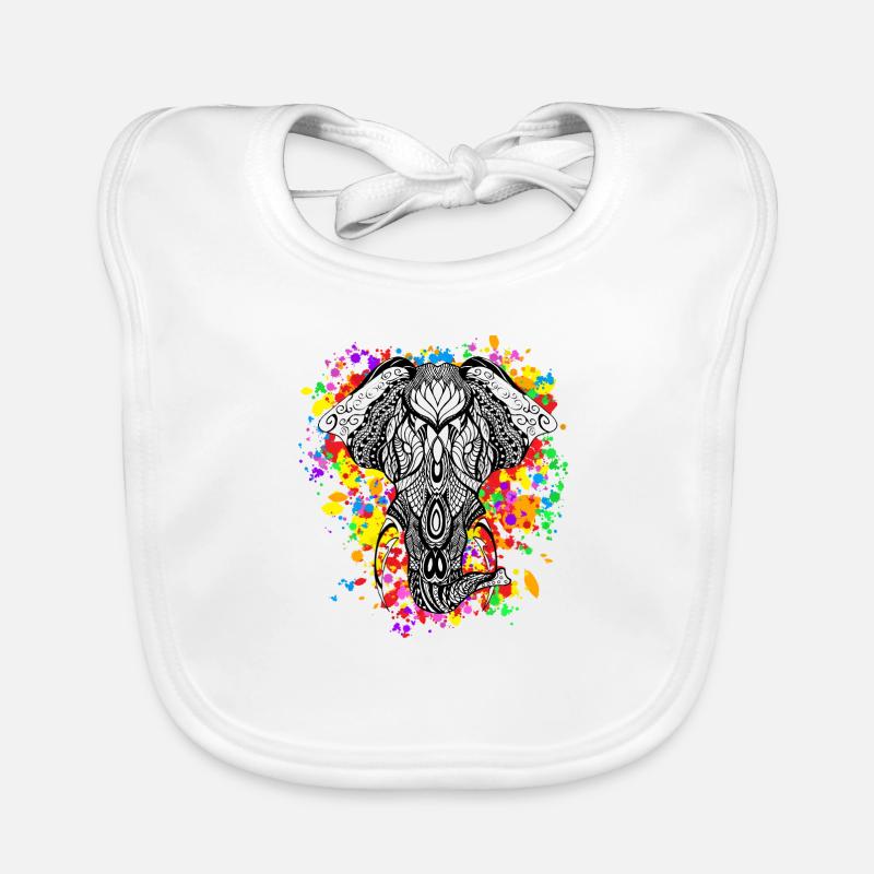 Elephant rainbow Bavoir bio Bébé