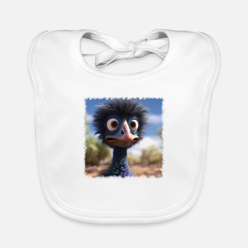 fou émeu Bavoir bio Bébé