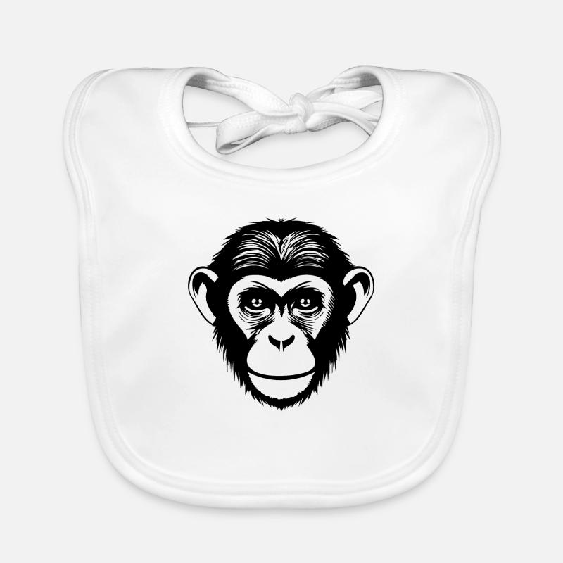 Monkey Monkey Monkey Face Jungle Organic Baby Bibs
