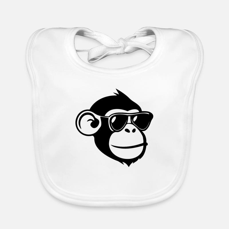 Affe Affen Affengesicht Dschungel Baby Bio-Lätzchen