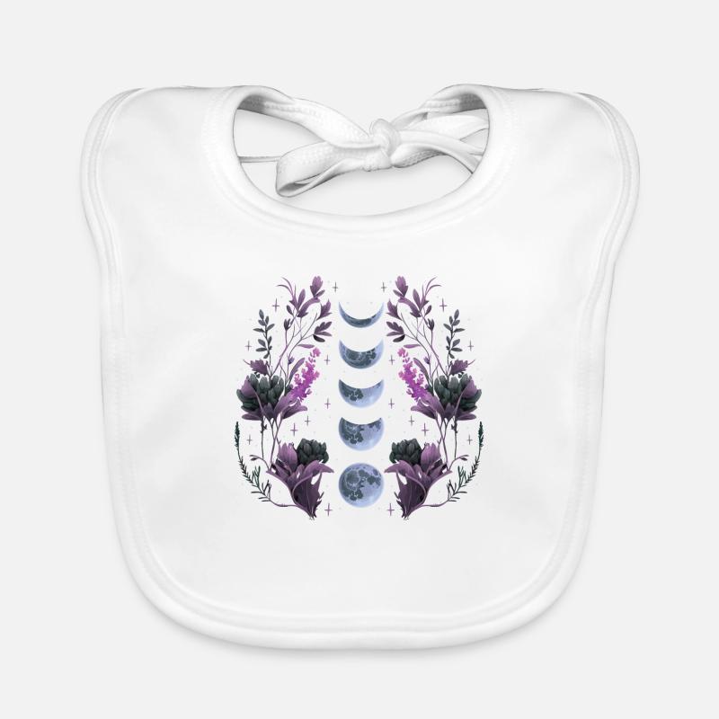 Dark Moon Phases Organic Baby Bibs