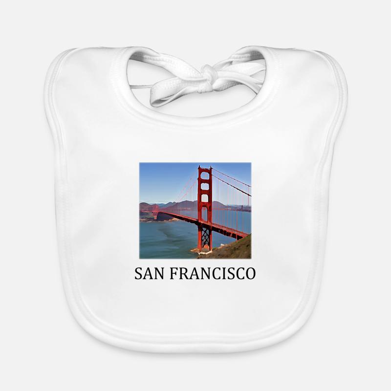 San Francisco - Bavoir bio Bébé - blanc