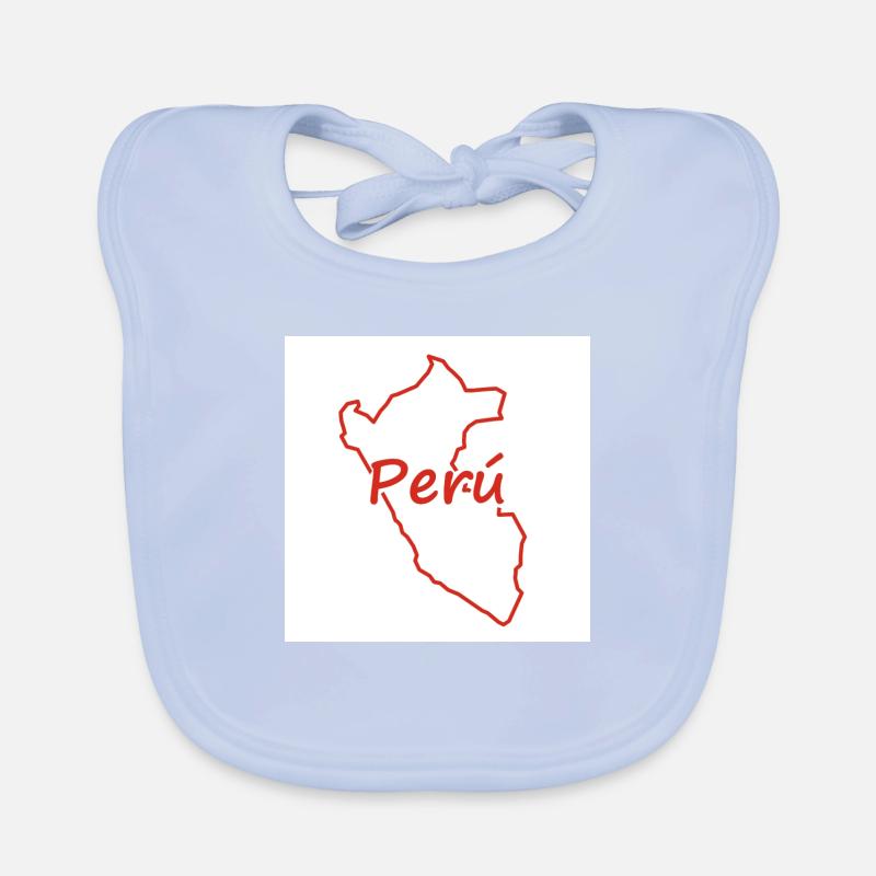 Carte du Pérou Bavoir bio Bébé