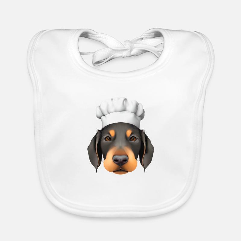 Dobermanntrainer Hund Dobermannwelpe Dobermann Baby Bio-Lätzchen