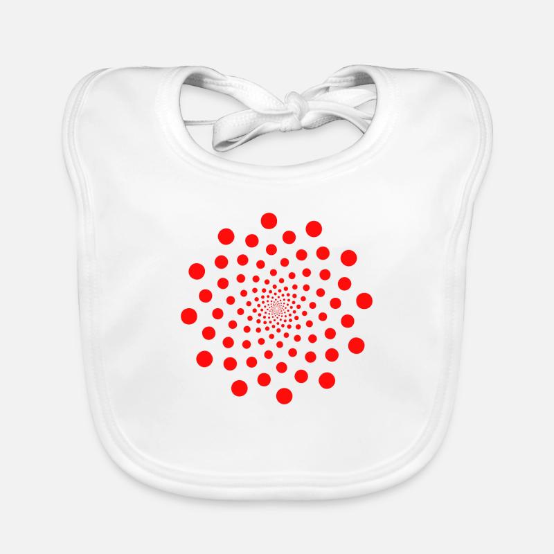 OM Sign Chakra Points Spirit Infinite Red Organic Baby Bibs