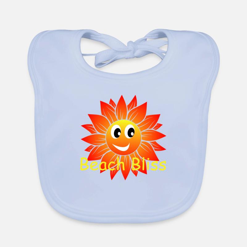 Beach Bliss - sunny holidays Organic Baby Bibs
