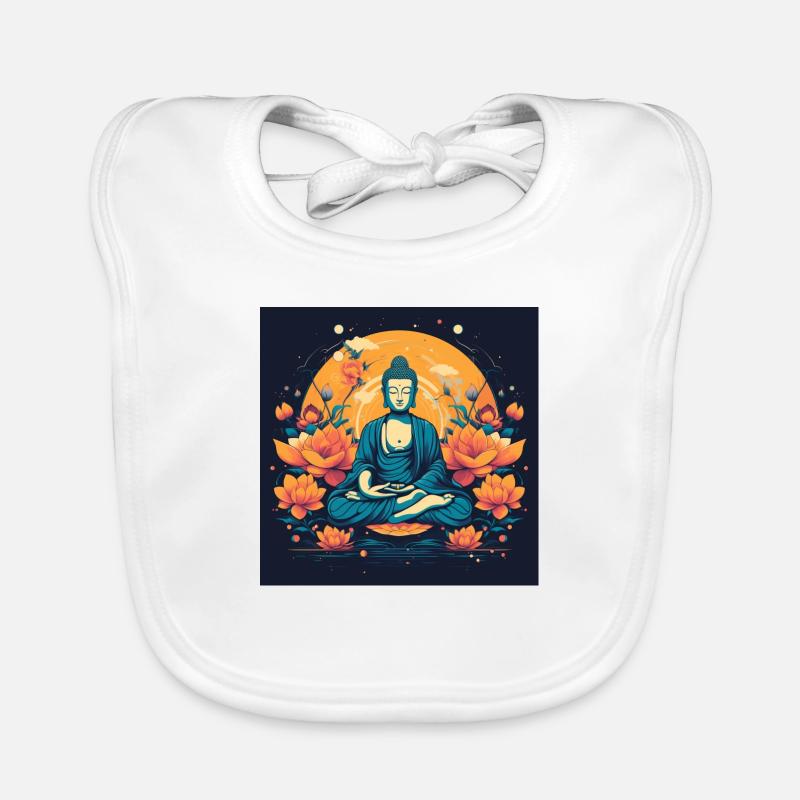 Buddha Artwork Organic Baby Bibs