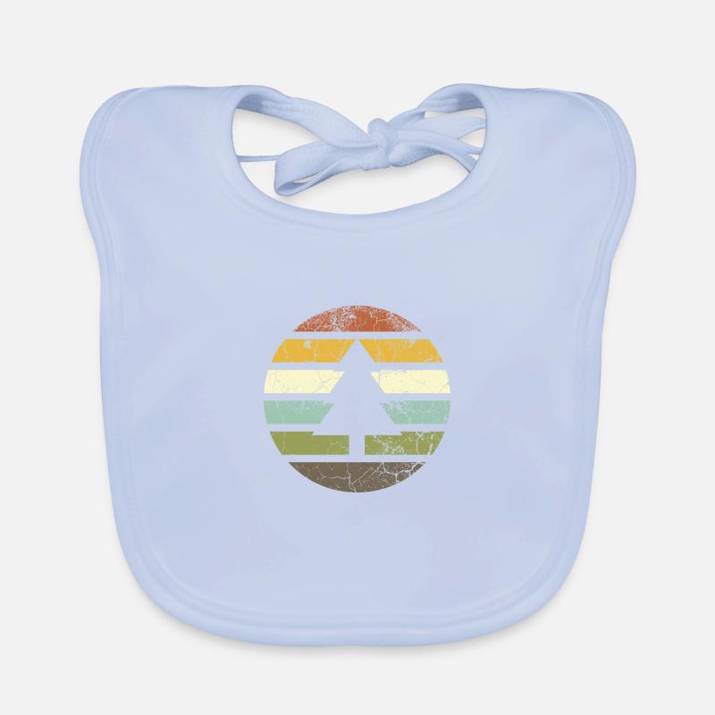 Retro pine tree Organic Baby Bibs