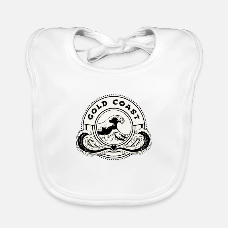 Gold Coast Australie Vagues de l’océan Bavoir bio Bébé