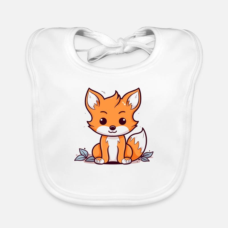 Fuchs - Baby Bio-Lätzchen - Weiß