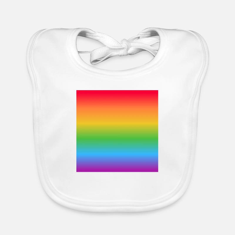 Rainbow flag gradient Organic Baby Bibs