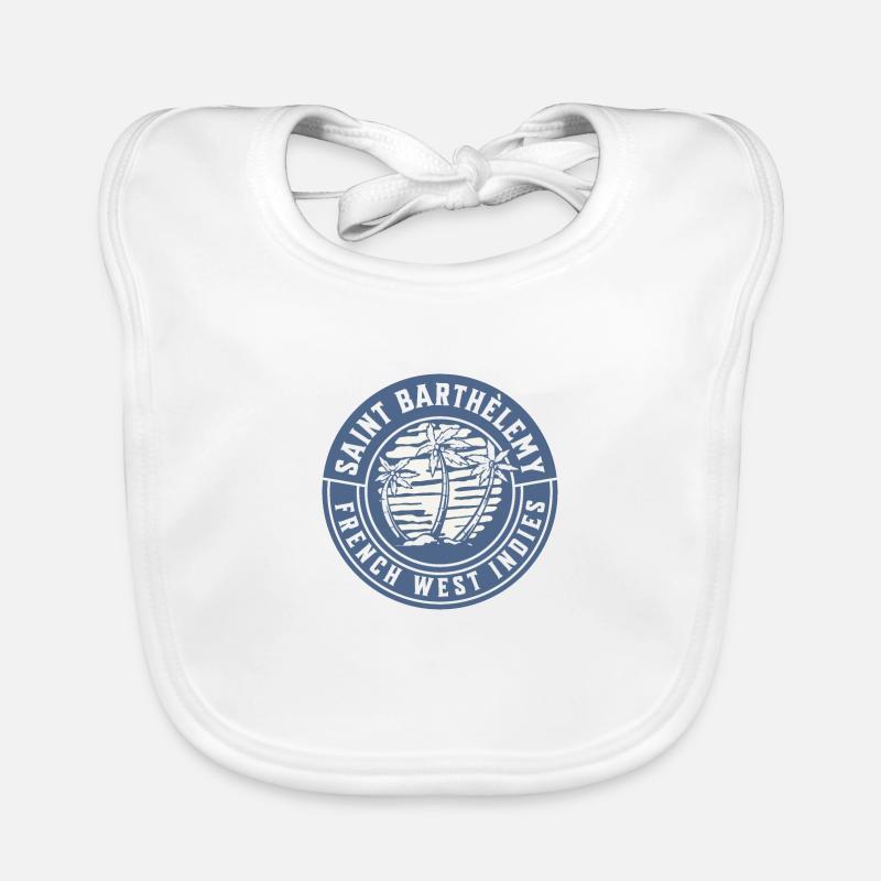 Saint Barthelemy West Indies Organic Baby Bibs
