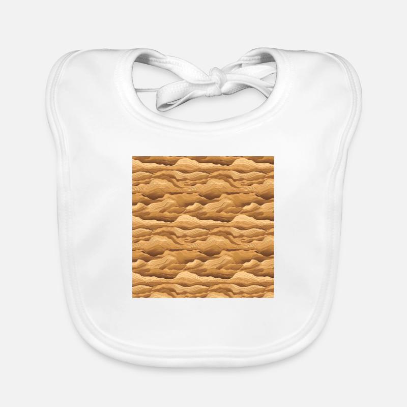Desert Seamless Pattern Sand Sahara Dunes Arabic Organic Baby Bibs