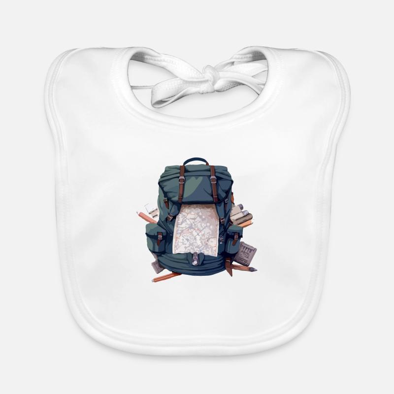 Sac de voyage n°2 - Bavoir bio Bébé - blanc