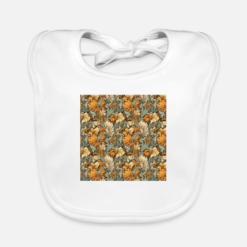 Leaves Seamless Pattern Leaf Foliage Nature Print Organic Baby Bibs