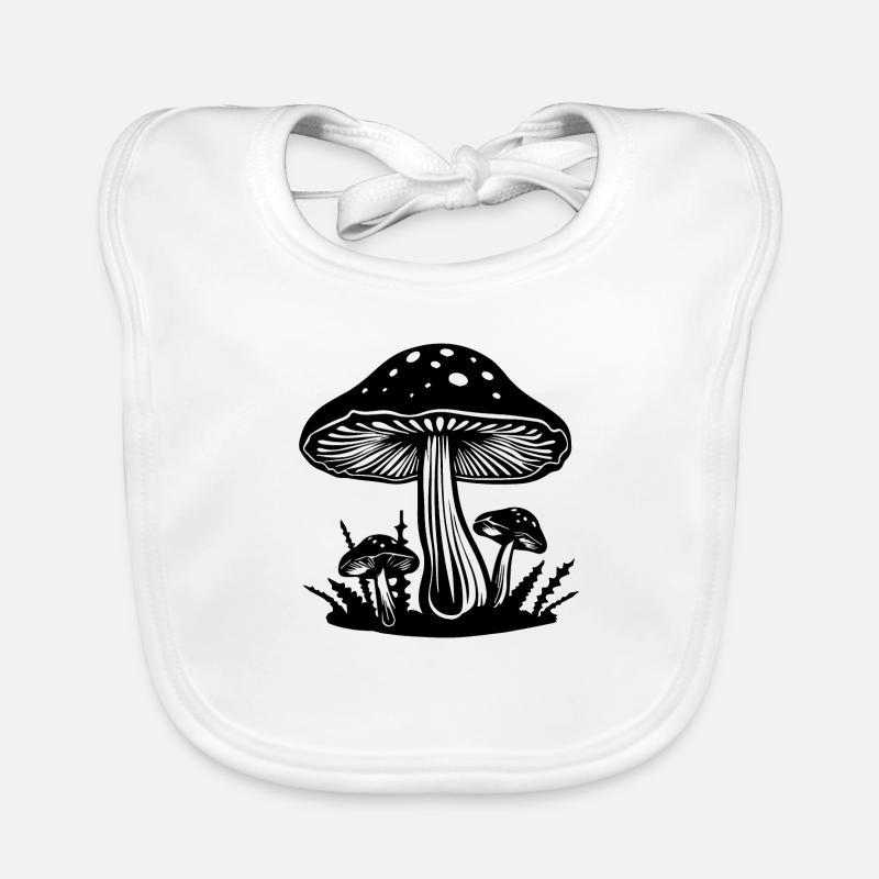 Champignon Cueilleur de champignons Champignons Champignons Bavoir bio Bébé