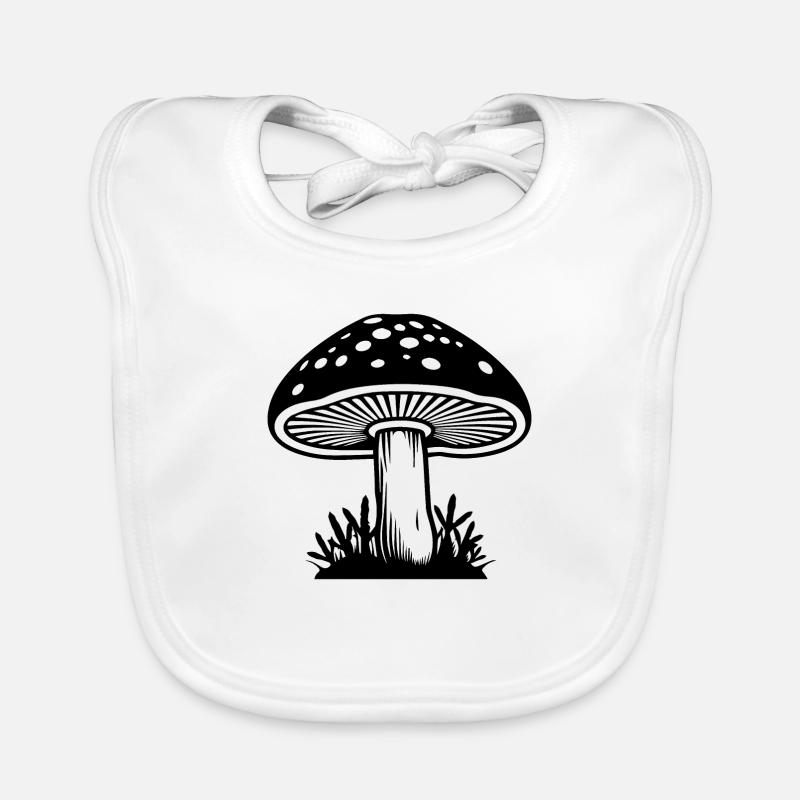 Champignon Cueilleur de champignons Champignons Champignons Bavoir bio Bébé