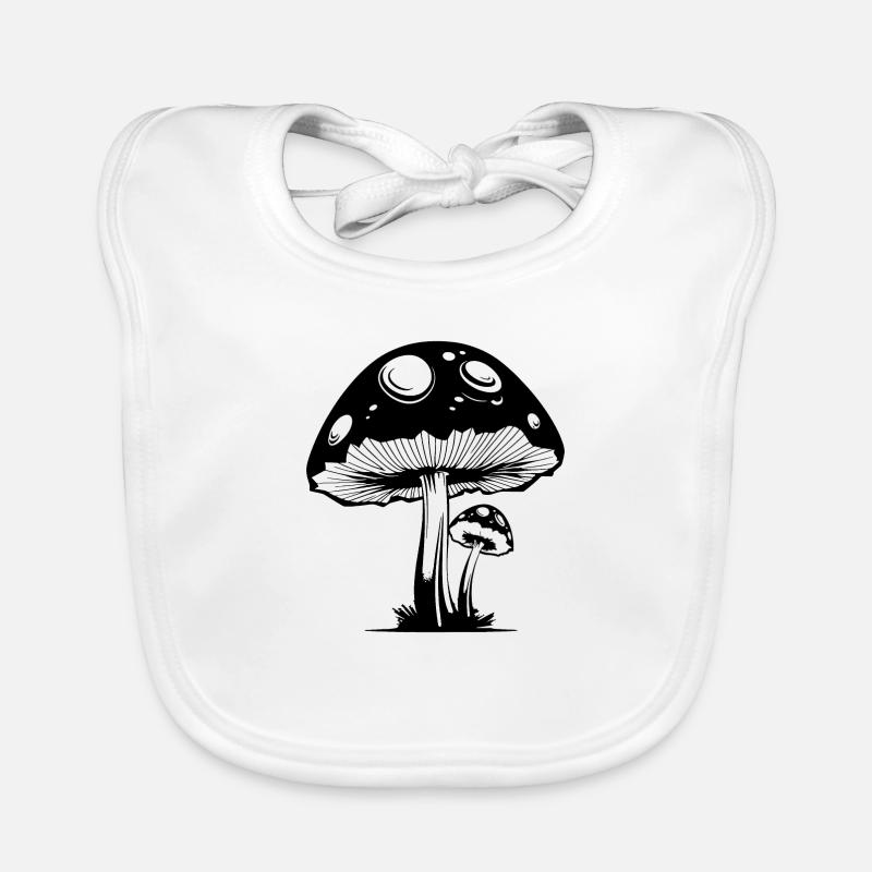Champignon Cueilleur de champignons Champignons Champignons Bavoir bio Bébé