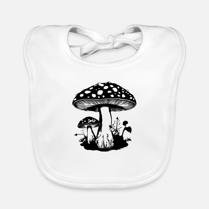 Champignon Cueilleur de champignons Champignons Champignons Bavoir bio Bébé