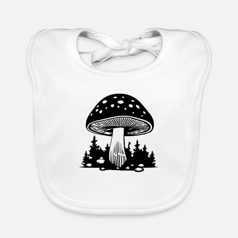 Champignon Cueilleur de champignons Champignons Champignons Bavoir bio Bébé