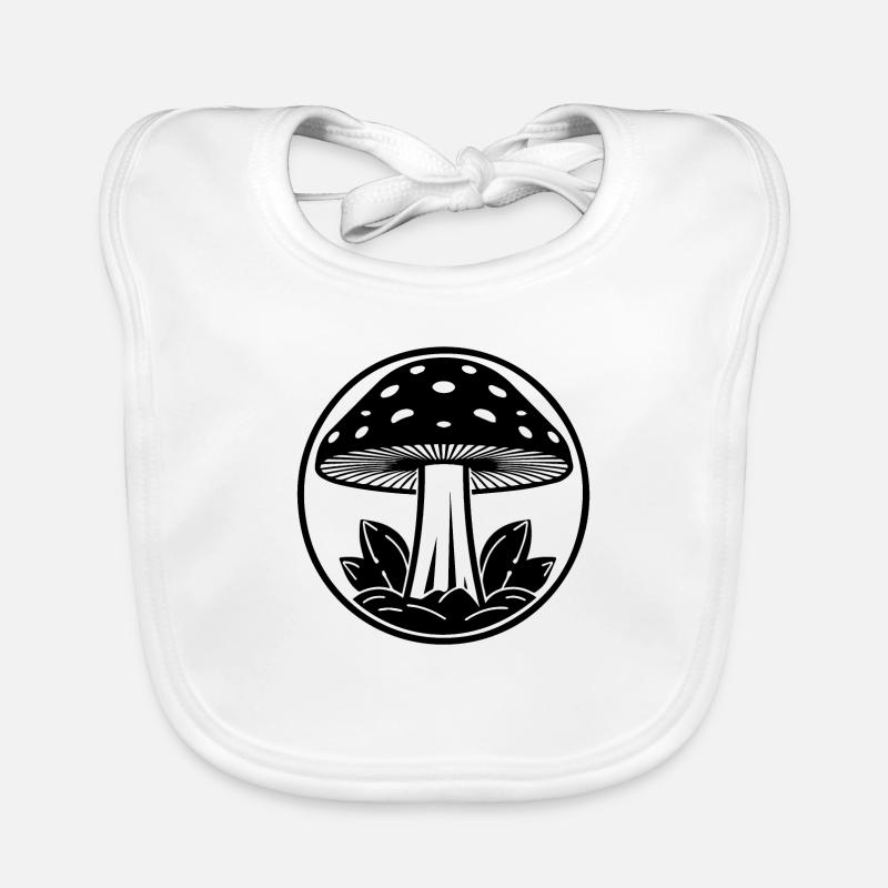 Champignon Cueilleur de champignons Champignons Champignons Bavoir bio Bébé