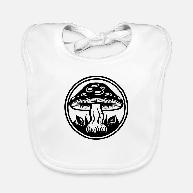 Champignon Cueilleur de champignons Champignons Champignons Bavoir bio Bébé
