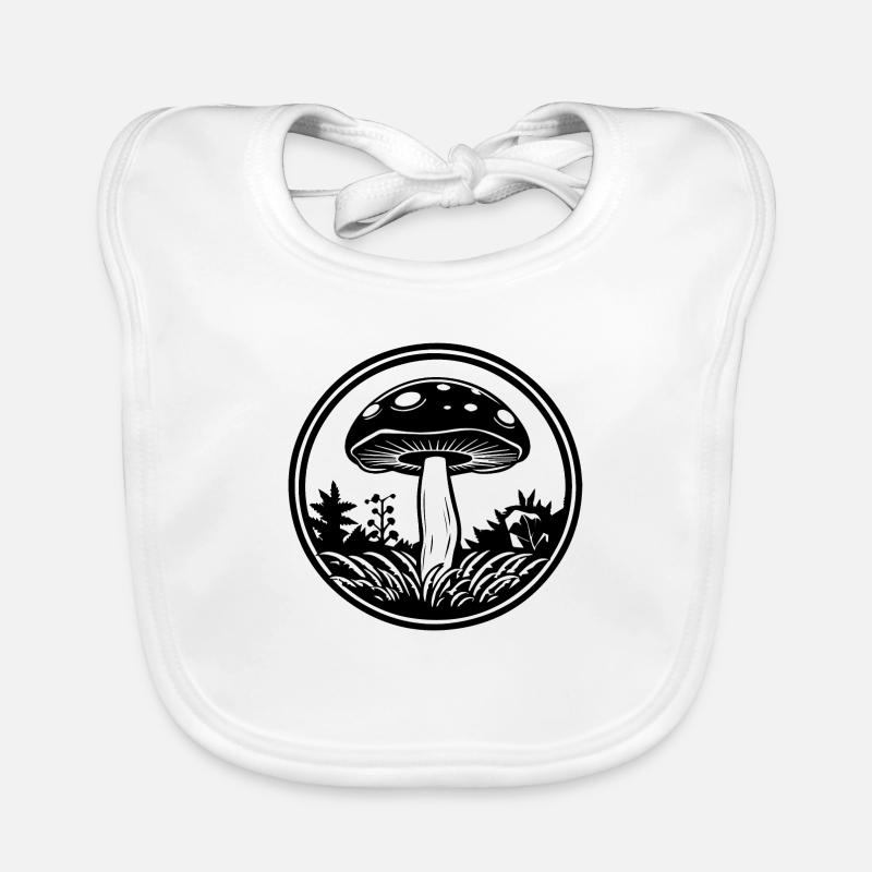 Champignon Cueilleur de champignons Champignons Champignons Bavoir bio Bébé