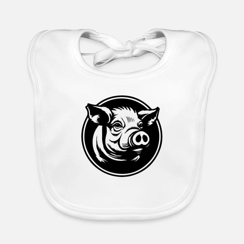 Pig Piggy Sow Organic Baby Bibs