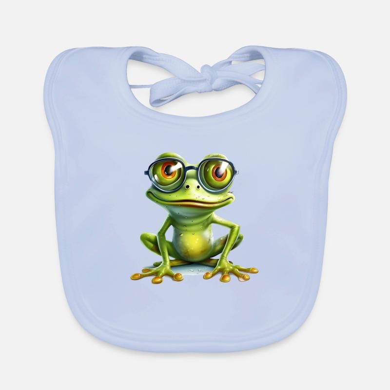 Frogs don't really need glasses Organic Baby Bibs