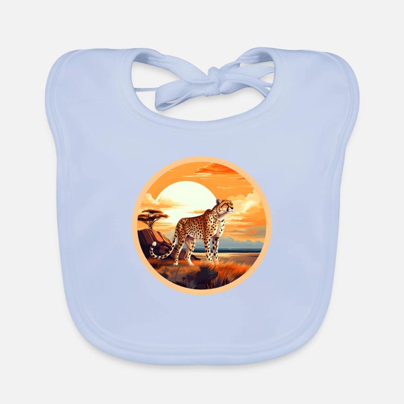 Cheetah Organic Baby Bibs