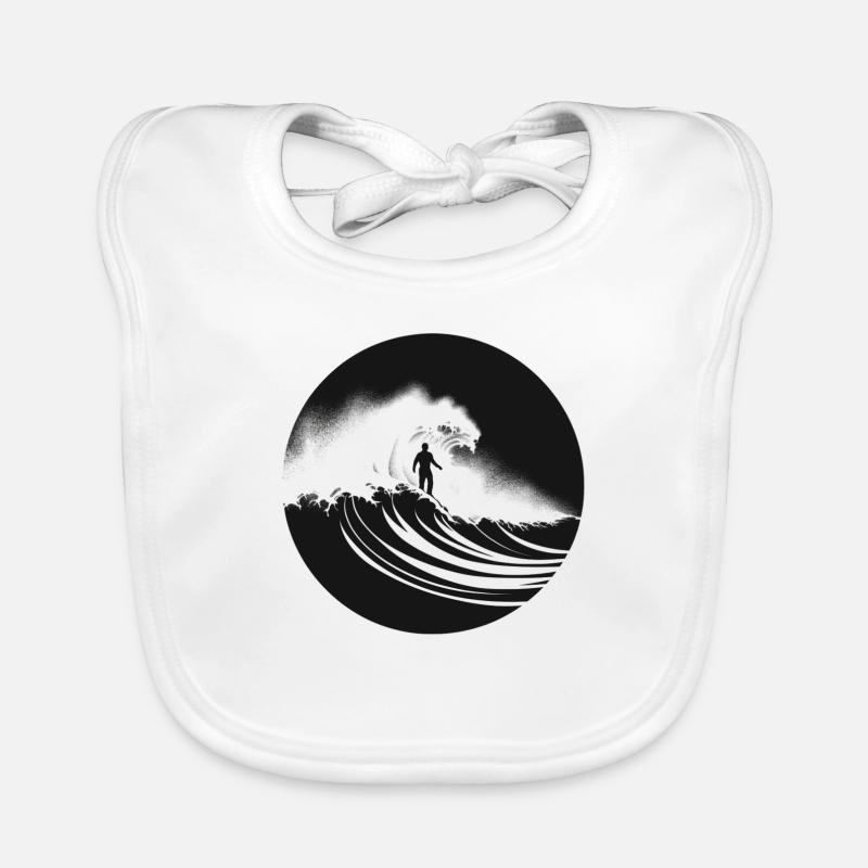 Minimalistische Welle Baby Bio-Lätzchen