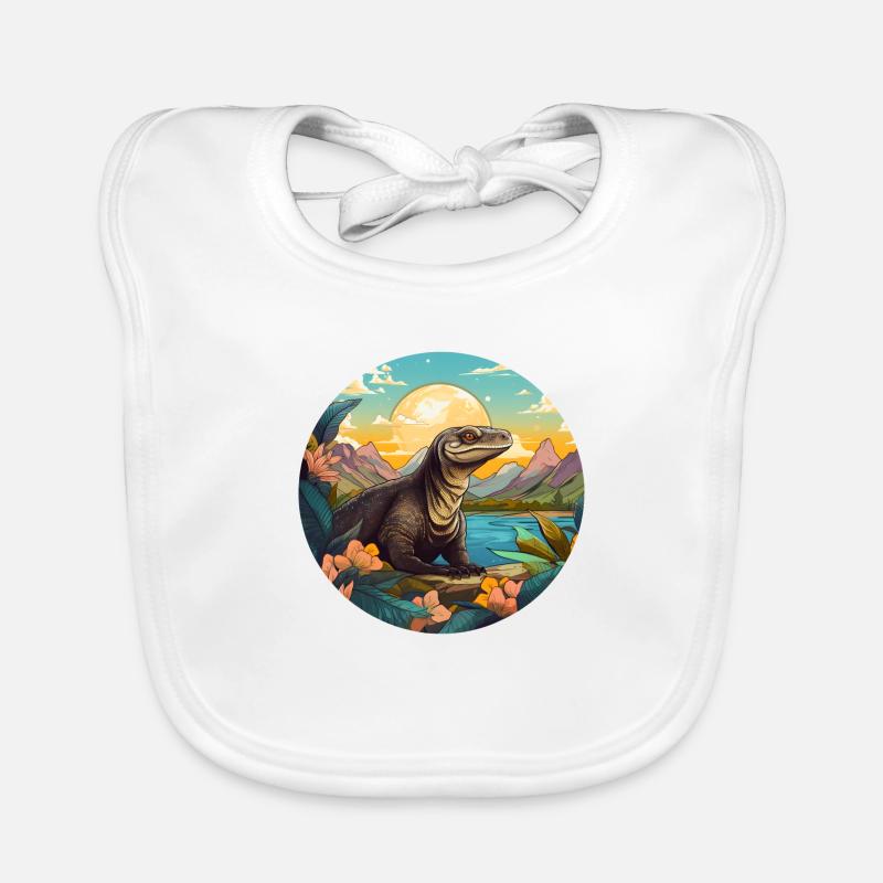 Komodo Dragon - Bavoir bio Bébé - blanc