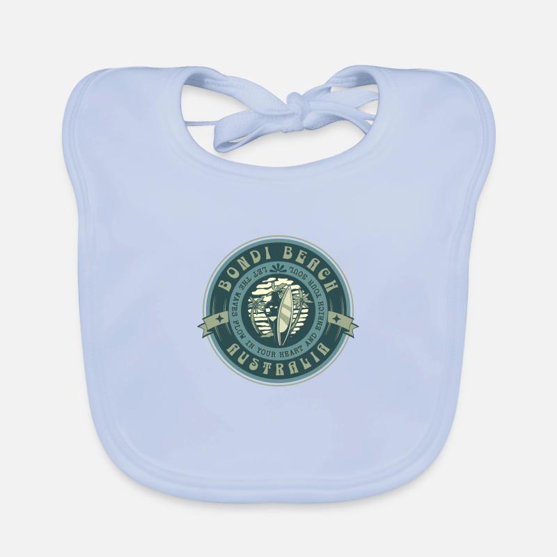 Bondi Beach Surfer Mädchen Baby Bio-Lätzchen