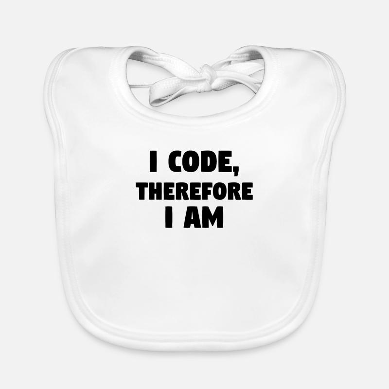 I Code, Therefore I Am! #ProgrammingLife Baby Bio-Lätzchen