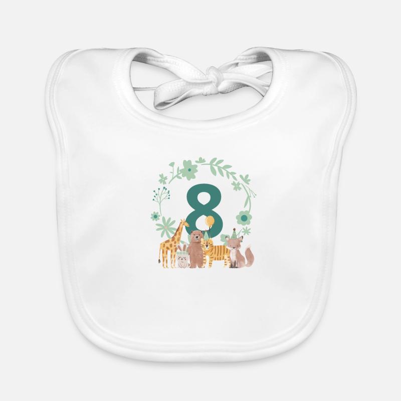 8th anniversary - eighth anniversary animals Organic Baby Bibs