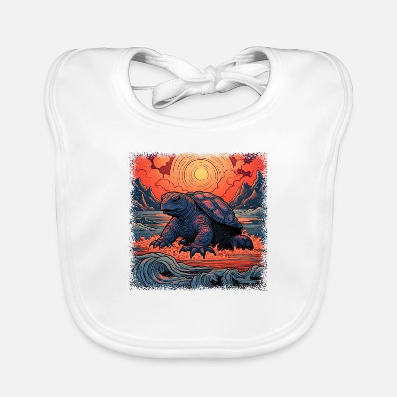 Save the Turtles Diving Turtle Geek Turtle Lover Bavoir bio Bébé