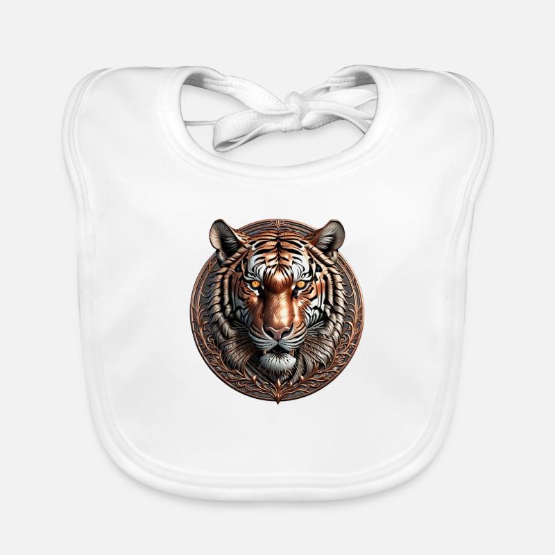 Le Tigre de Bronze Bavoir bio Bébé