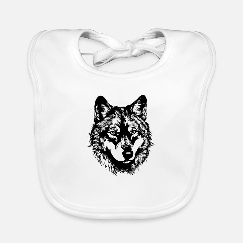 Loup Bavoir bio Bébé