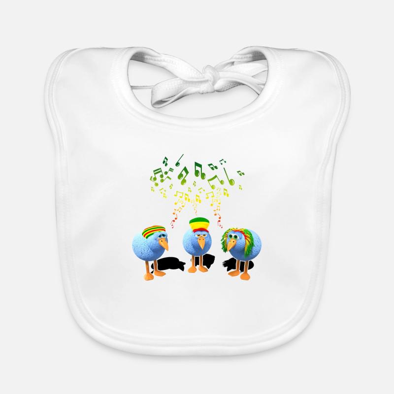 Trois petits oiseaux reggae Bavoir bio Bébé