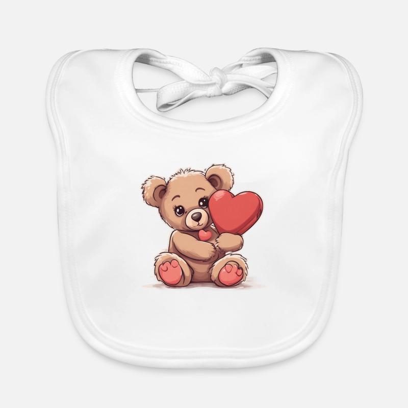 a cute little teddy bear Baby Bio-Lätzchen