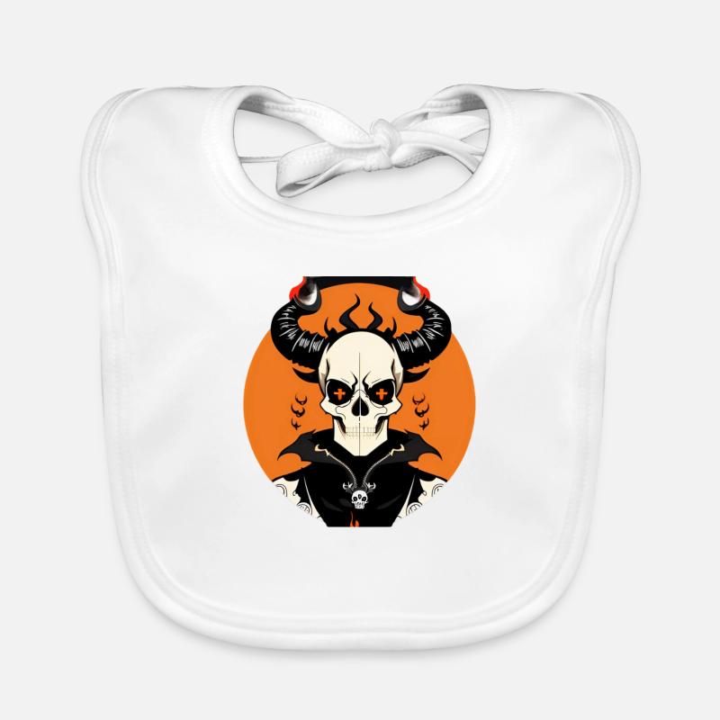 Horned skull | I came with Summer and Fire Organic Baby Bibs